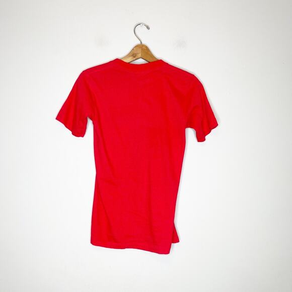 Vintage 80s Woodstock Ski Colorado Small T-Shirt Red Single Stitch Novelty Tee - Picture 4 of 5